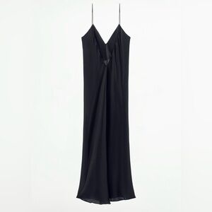 Zara Black Backless slip Dress size XS